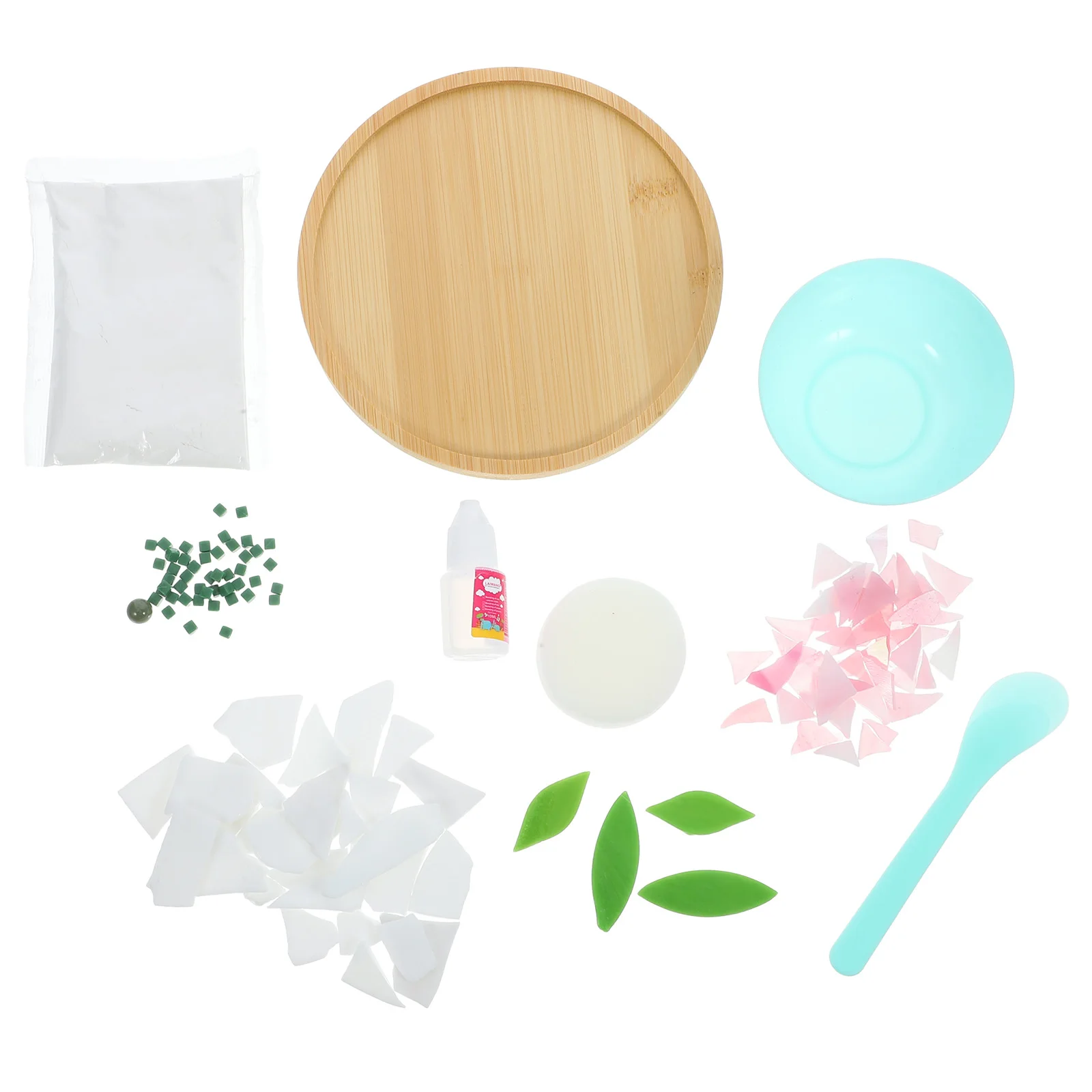 

1 set 1 Set Wooden Mosaic Coaster Diy Kit Heat Resistant Cup Mat For Home Decor Creative Table Cup Pad Material Pack