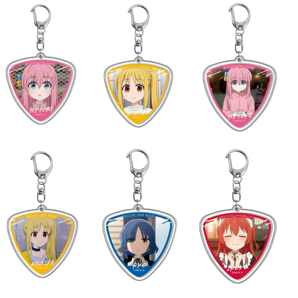 

6CM Anime Bocchi the rock Figures Gotou Hitori Ijichi Nijika Yamada Ryo Kita Ikuyo Cosplay Acrylic Cute Key Chains Fans Gifts