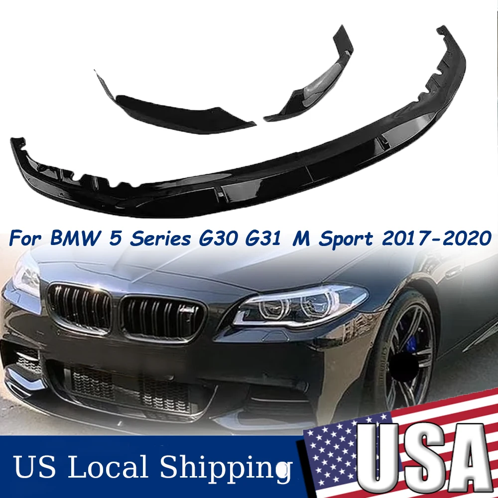 

Bumper Lip For BMW 5 Series G30 G31 M Sport 2017-2020 Black Car Front Bumper Lip Splitter Spoiler Lip Diffuser Body Kit Tuning