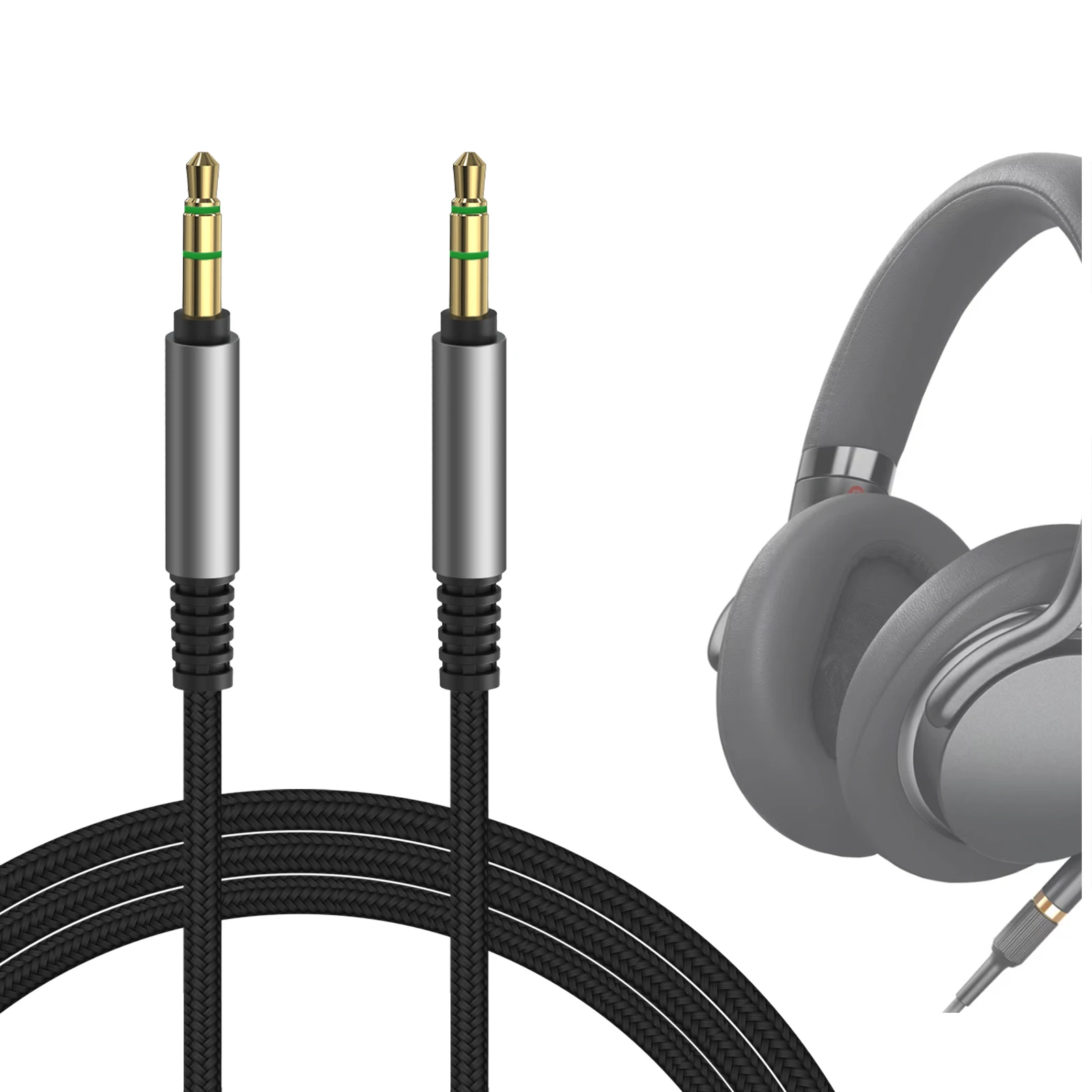 Geekria-Cabo de áudio compatível com Sony MDR-1AM2, MDR-XB950N1, WH-ULT900N, WH-XB920N, WH-1000XM5, INZONE H5 Cabo de auscultadores, 1