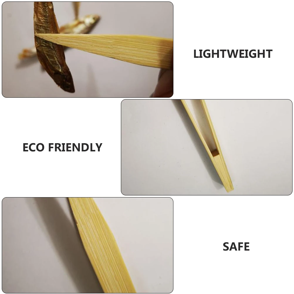 

2pcs Pet Feeding Tweezer Reptiles Feeding Clip Non-Skid Anti-Static Wooden Tweezer For Insect Enclosure Litter Cleaning Pet