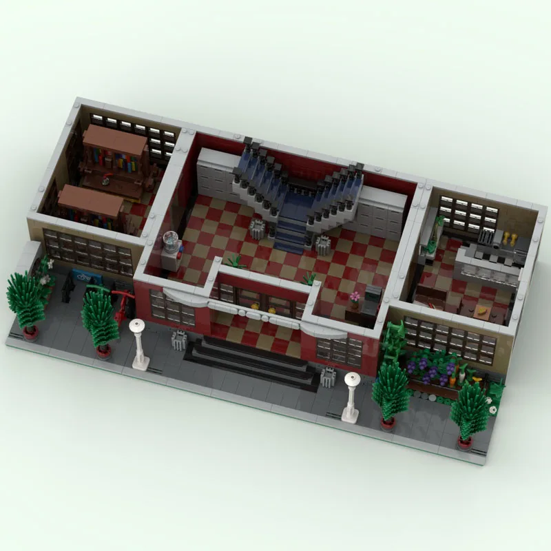 ใหม่ Moc Building Blocks Building รุ่น Smith โรงเรียนเทคโนโลยี Modular Building Blocks เทศกาลเด็กของขวัญของเล่น DIY ชุด