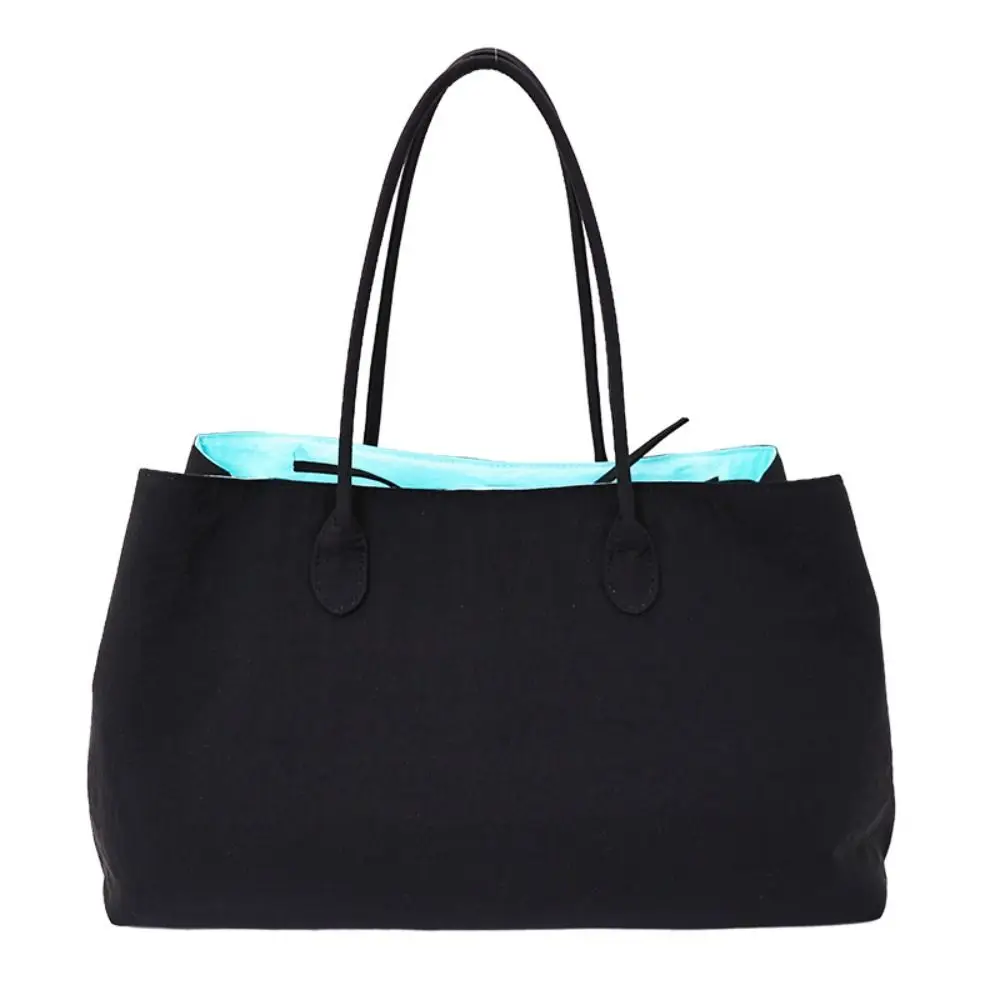 Elegant Nylon Tote Bag Waterproof Multi-layer Multiple Compartments Handbag Patchwork Large Capacity Nylon Shoulder Bag