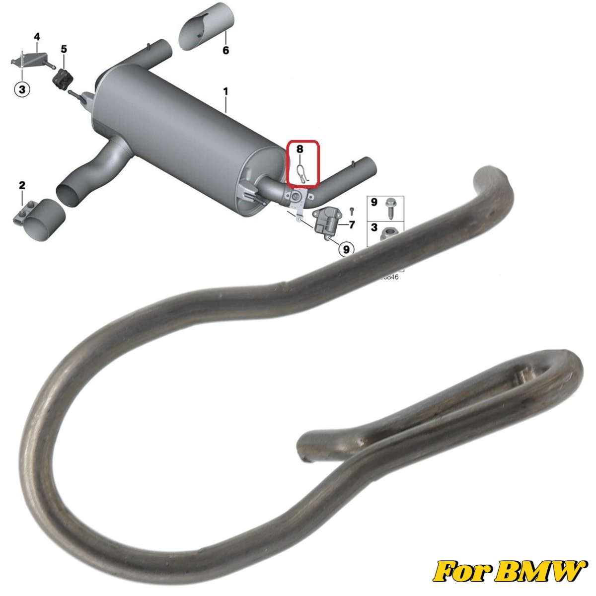 Electronic Exhaust Actuator Flap Valve Spring For BMW 1 2 3 4 5 6 7 SERIES X1 X2 X5 X6 Clip Fixing Bow Rattling Noise Fix Repair
