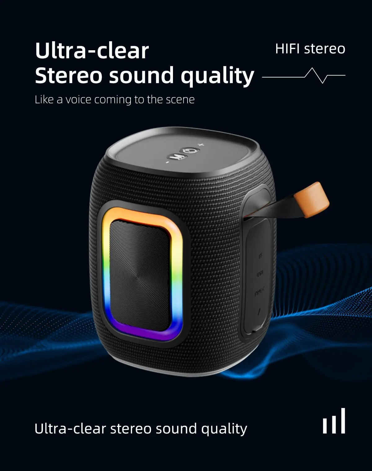 SODLK-T26 بلوتوث صغير المتكلم ، العمود اللاسلكي المحمولة ، IPX7 مقاوم للماء ، HIFI ، جودة الصوت ضياع ، مضخم صوت ستيريو ، في الهواء الطلق