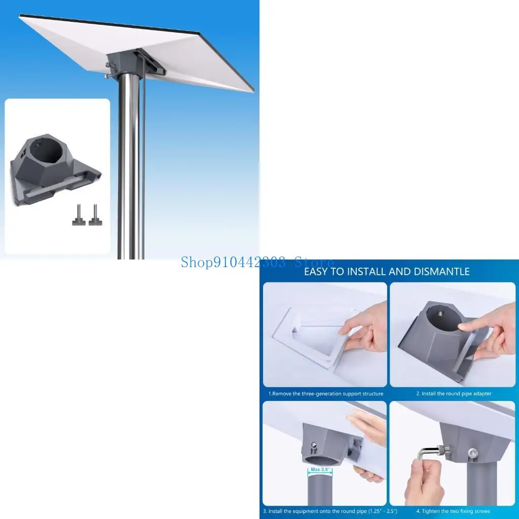Heavy Duty GEN3 Satellite Mounting Base High Strength Alloy Bracket Pipe Adapter