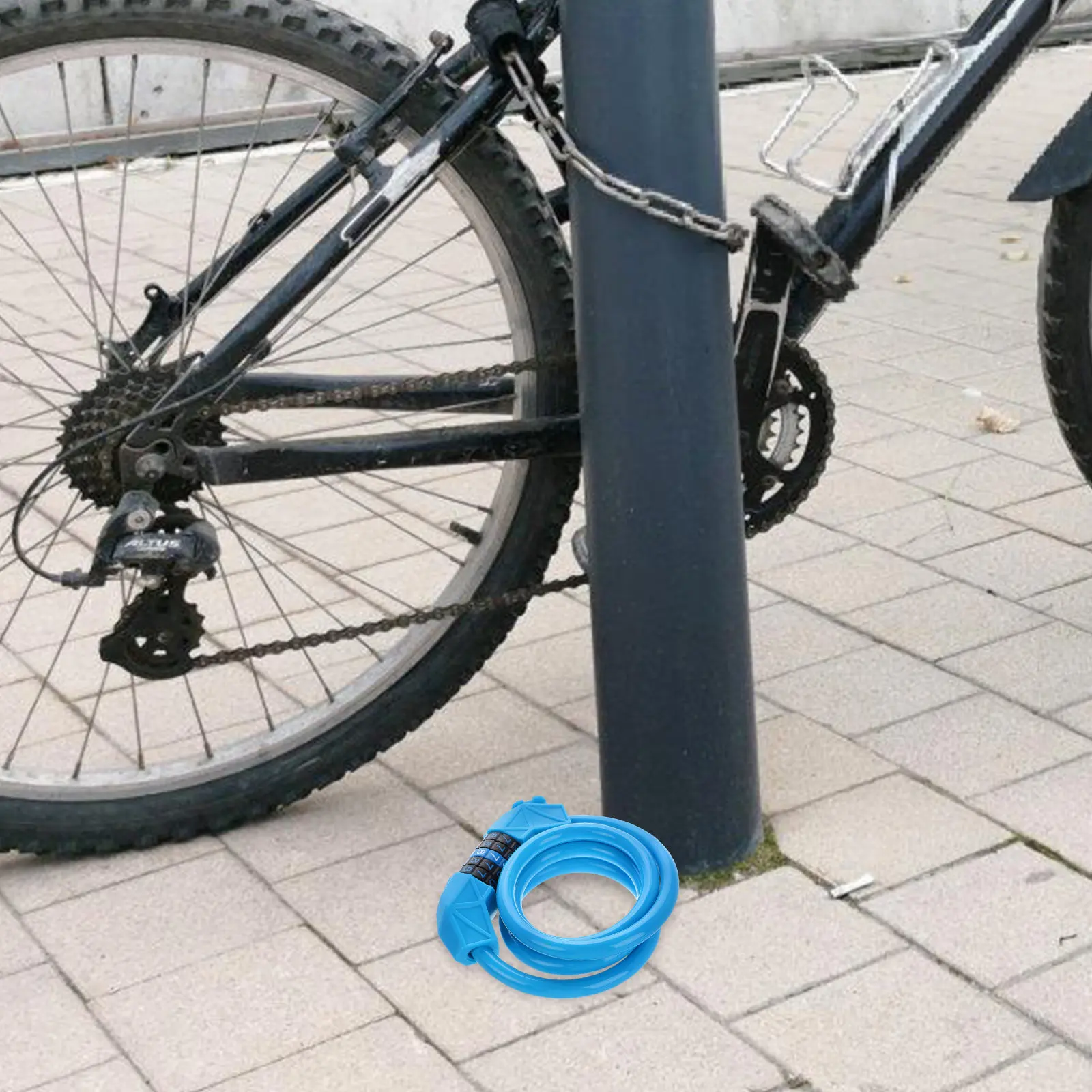 

Bike Lock Cycle Security Anti-theft Cycling Disc Brake Blue Combination Password