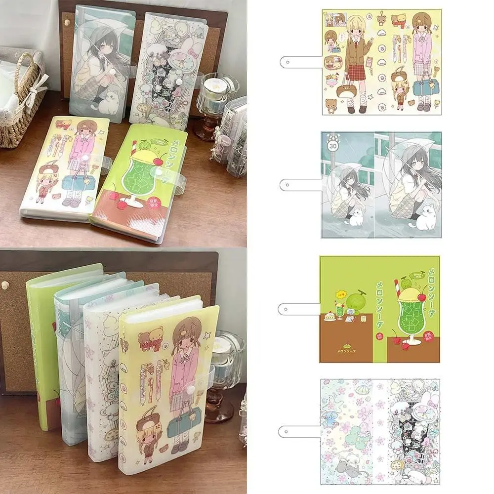 A5 Stickers Storage Booklet Button Type with 40pcs Inner Pages Manicure Sticker Folder Large Capacity Exhibition Photo Album