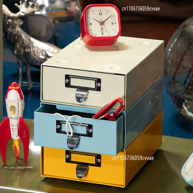 Metal Countertop Drawers, Stationery and Cosmetics Storage Boxes, Small Storage Boxes