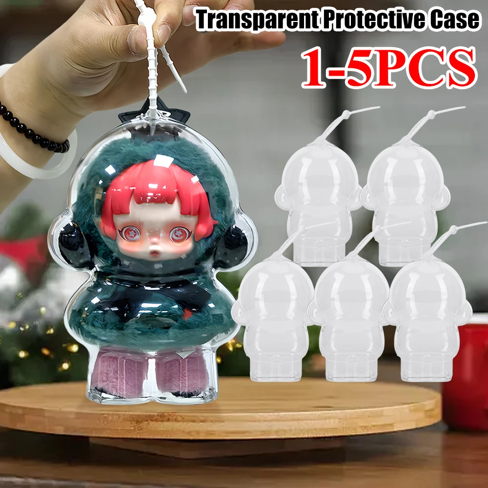 

Clear Case For Skull Panda Winter Movement 1-5PCS Transparent Protective Cover Dustproof Display Storage Box Doll Accessories