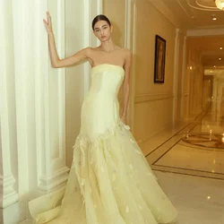 Saudi Arabia Evening Gown Dearin Strapless A-line Ankle Length Skirts Tulle Bespoke Occasion Dresses Formal Prom Dress