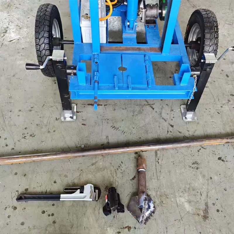 Small Portable Water Well Drilling Rig 30m 80m 120m Depth Hydraulic Wheeled Drilling Machine