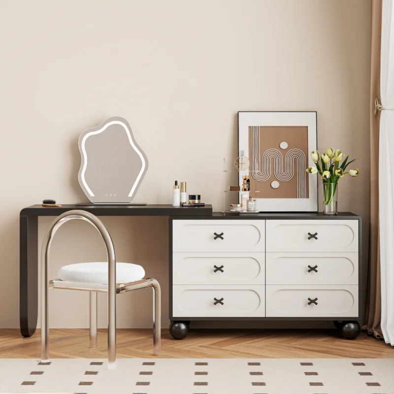 

Modern Mirrors Dressing Table Sets Nordic Luxury Shelf Desk Dressers Storage Bedroom Cabinet Coiffeuse De Chambre Room Furniture