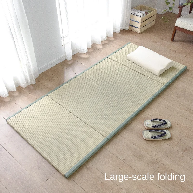 

Tatami Mattress Custom Japanese Plain Weave Household Folding Simple Mobile Floor Moisture Absorption Deodorant Rush Grass Mat