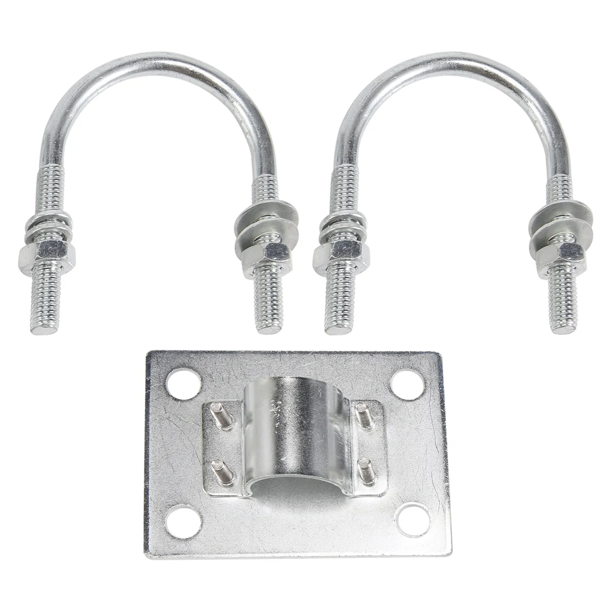 Antenna Mast Clamp Bracket with U-Bolts Anti-Rust Clamp Panel
