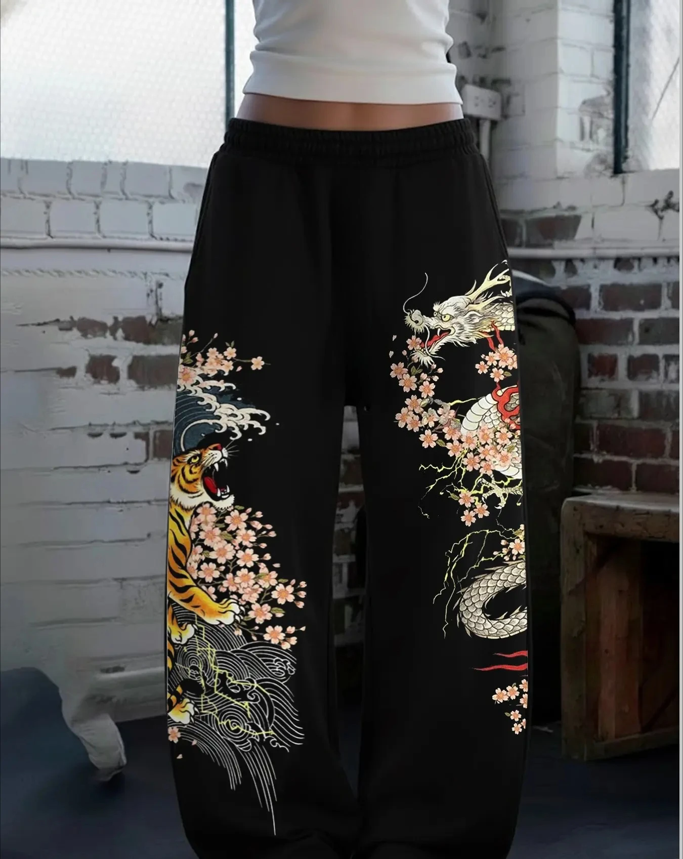 

2026 Summer Fashion New Hip Hop Gothic Battle of The Dragon 3D Printed Street Wear Leisure Sports Outdoor Jogging Pants Large