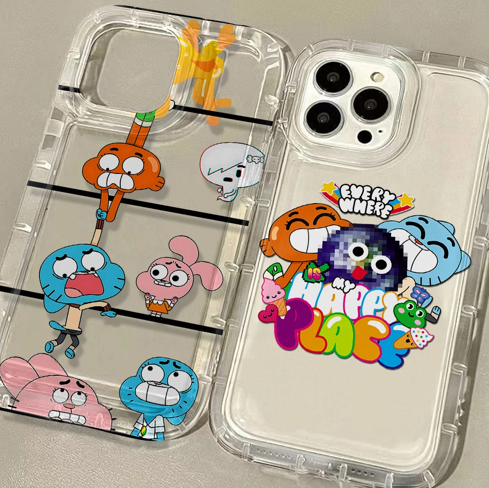 The Amazing World Gumball-gumball Phone Case for Samsung Galaxy S25 S24 S23 S22 S21 S20 S10 Note20 Note10 FE Ultra Plus 5G Clear