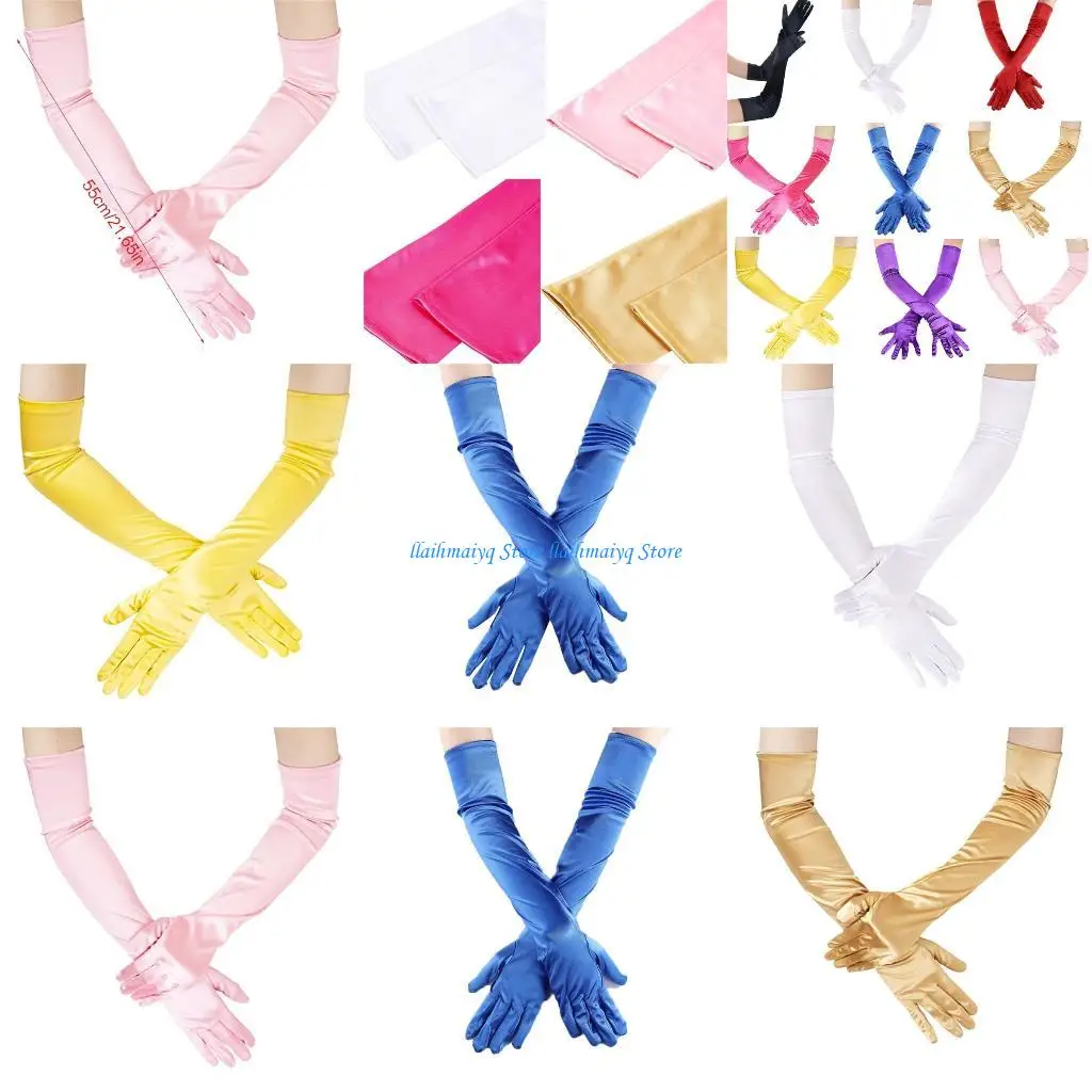 

573B Performance Gloves Satin Long Gloves For Women Formal Satin Gloves Wedding Gloves Prom Glove Banquet Gloves Dance Gloves