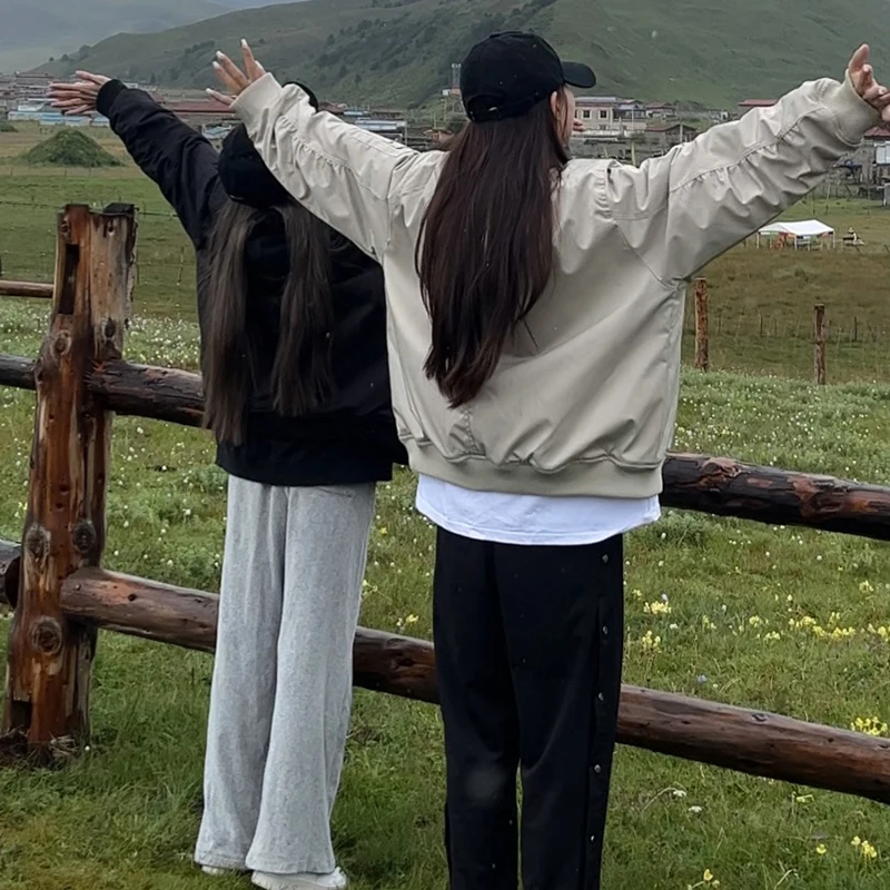 Veste de sport de plein air pour femmes, coupe-vent, respirante, tendance et élégante au printemps et en automne, confortable, épaisse, style baseball