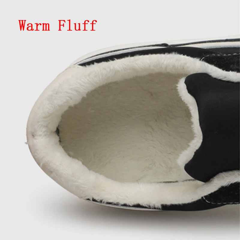 WARRIOR Men Canvas Shoes Warm Fluff Black And White Classic College Casual Sneakers Fashion Versatile Men\'s Vulcanized Shoes