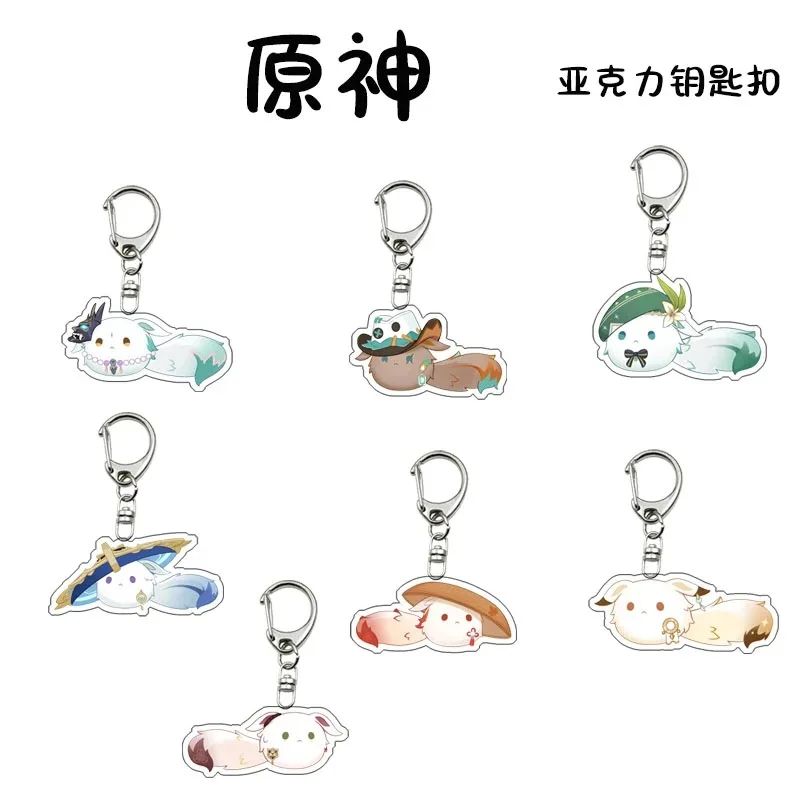 سلسلة مفاتيح جينشين إمباكت كوسبلاي لطيفة ويندي ساندي مانزي وانيي كارتون دودو توانزي قلادة أكريليك