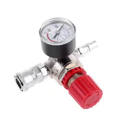 Air Compressor Pressure for Valve Switch Regulator Pressure Switch Control for Valve with Gauge Stainless Steel Dual Sca