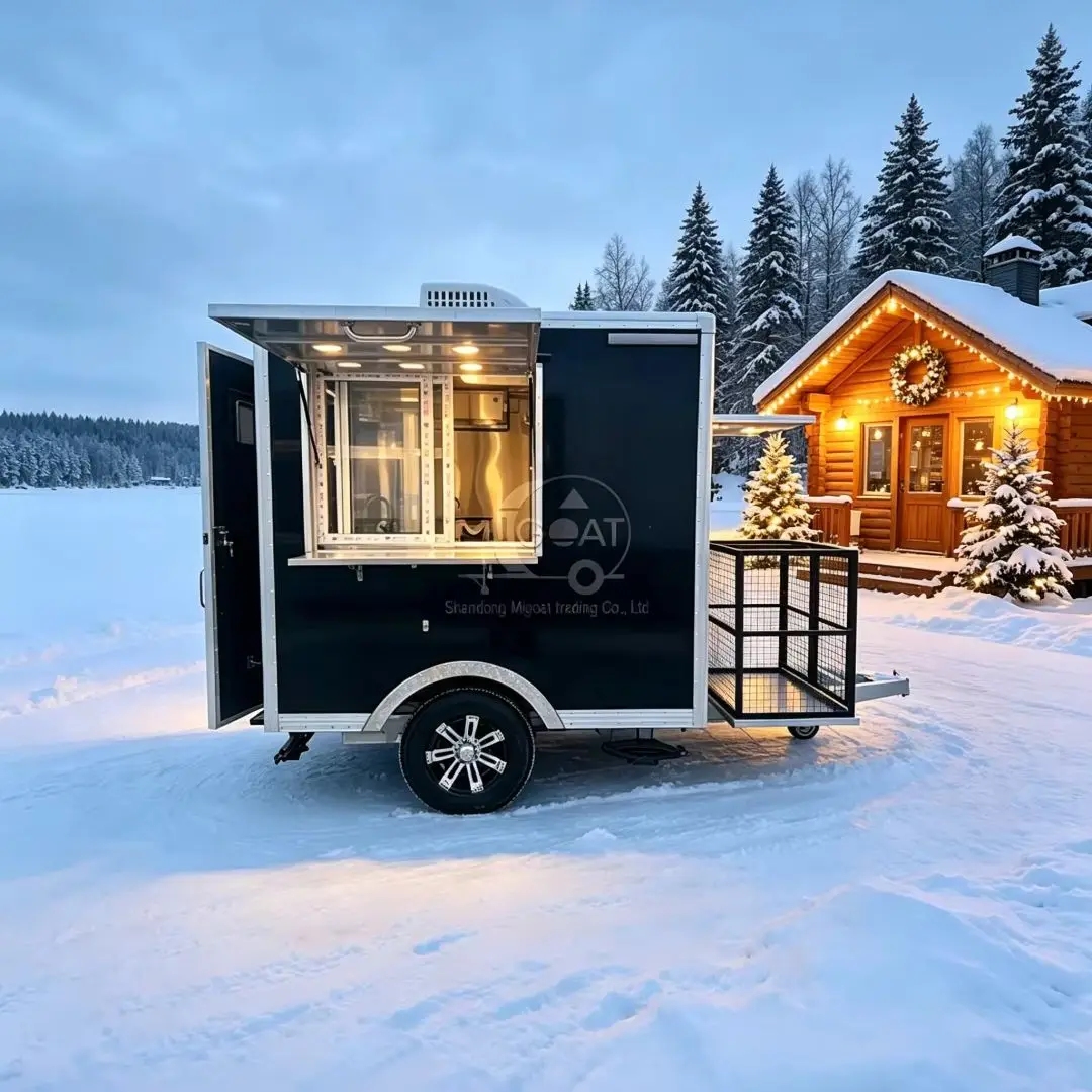 

Mobile Food Trailer With Serving Window And Air Conditioner Fully Equipped Food Truck For Events