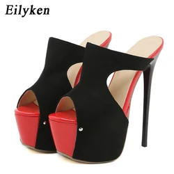 Eilyken Classic Peep Toe Extreme Platform High Heels Women Slippers Sexy Slide Female Pumps Summer Shoes