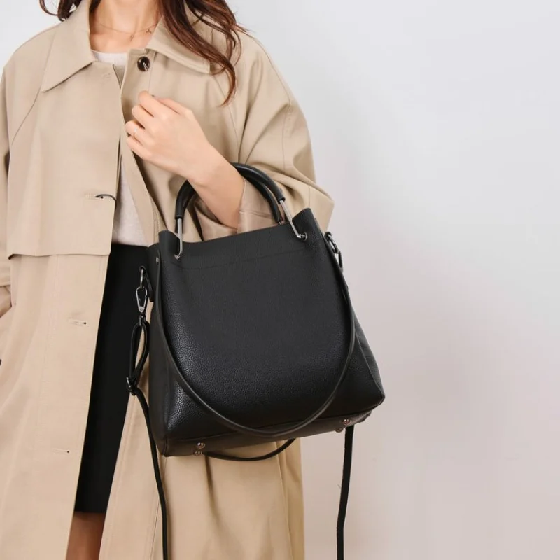 

Роскошная брендовая кожаная женская сумка на плечо, модная, элегантная, популярная, классическая, гладкая текстура, модная винтажная повседневная сумка ​