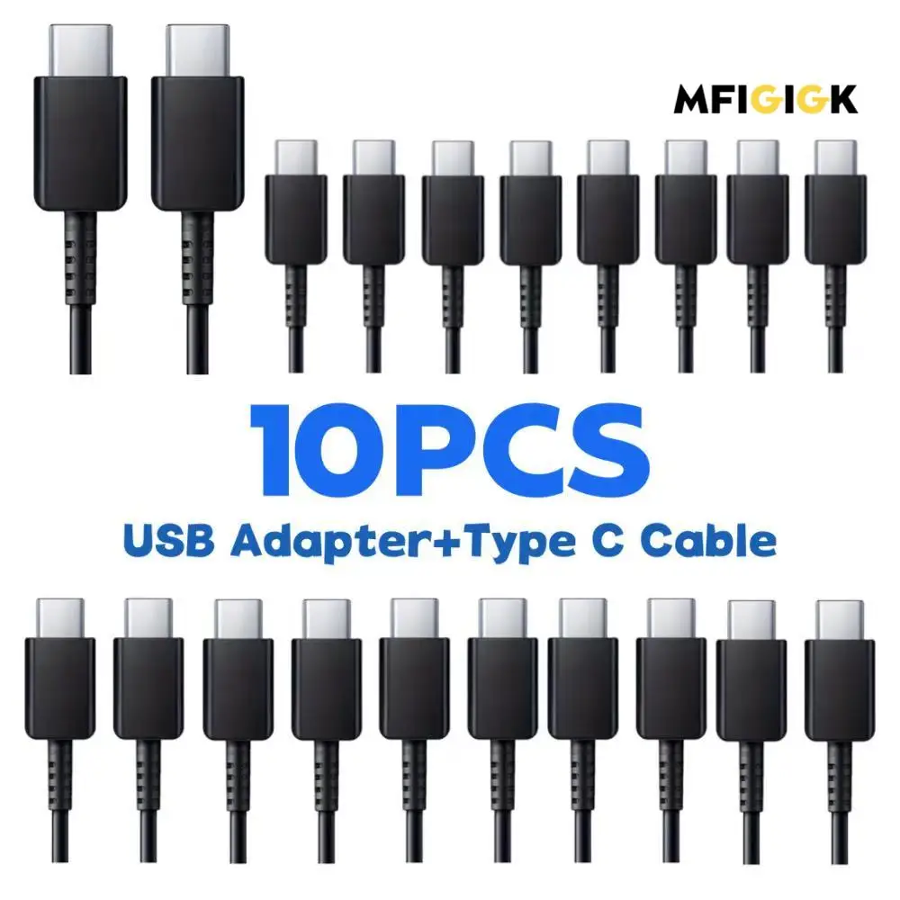 

MFIGlGK Bulk Lot 10x USB C Кабель 4 фута Быстрое зарядное устройство Тип C Шнур для S8 S9 S10 Note10 Android для Google для XiaomiMFIGK