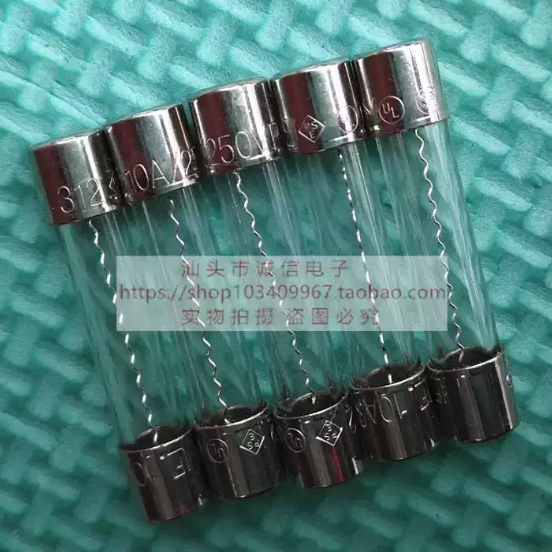 5-100PCS 0312010.MXP 6 * 32MM imported fast melting glass fuse tube 10A 250VP F10A 250V