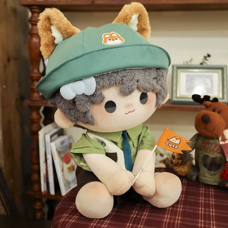 ตุ๊กตาผ้าฝ้าย Lang Huihui Bear Club Store ขนาด 40 ซม. - ตุ๊กตาชายท่าทางนั่ง ของแท้จาก Ichibansho ของสะสมลิขสิทธิ์