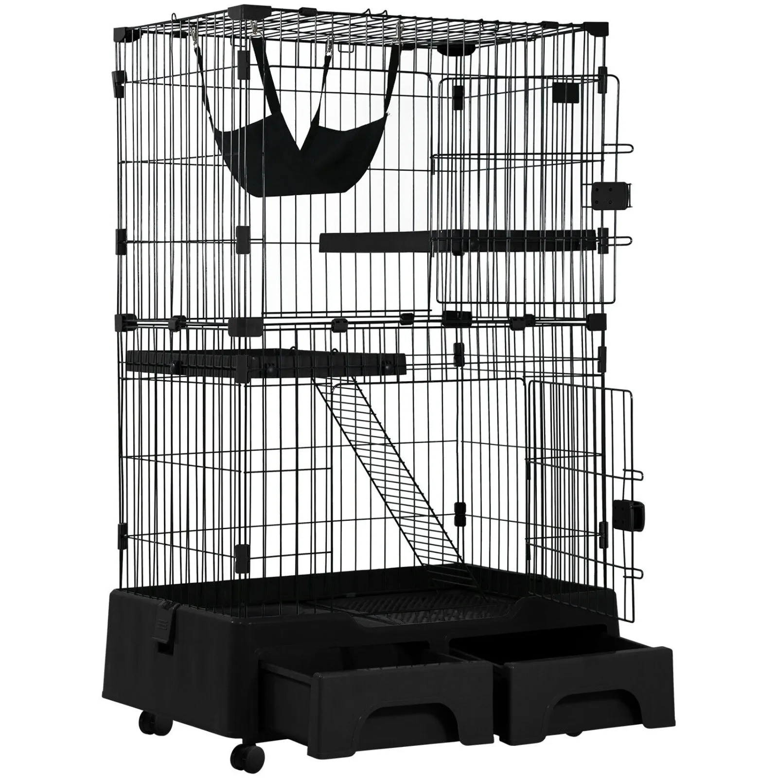 

Cat Cage Playpen Kennel Crate 52.3 Inchs Height Cat House Furniture Cat Litter United States