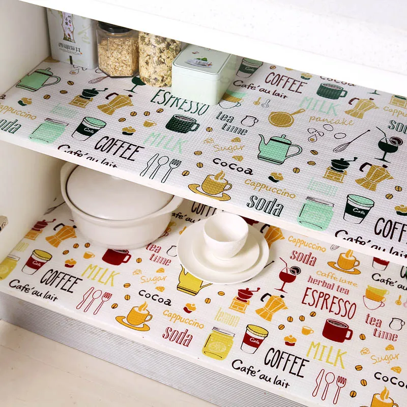 

Cusizable Waterproof Moisture-Proof Kitchen Cabinet Pad Der Mat oe Cabinet Pad Printed Oil-Proof Mat Home Use
