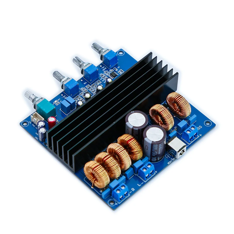 TOBAN TDA7498E 100w * 2 + 200w Amplificador digital de 2.1 canais Amplificador estéreo HIFI com ajuste de agudos e graves para home theater