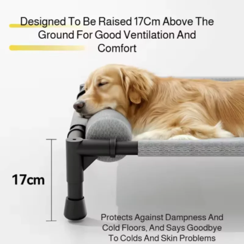 Cama elevada de verano transpirable para gatos y perros, funda lavable - imagen 5