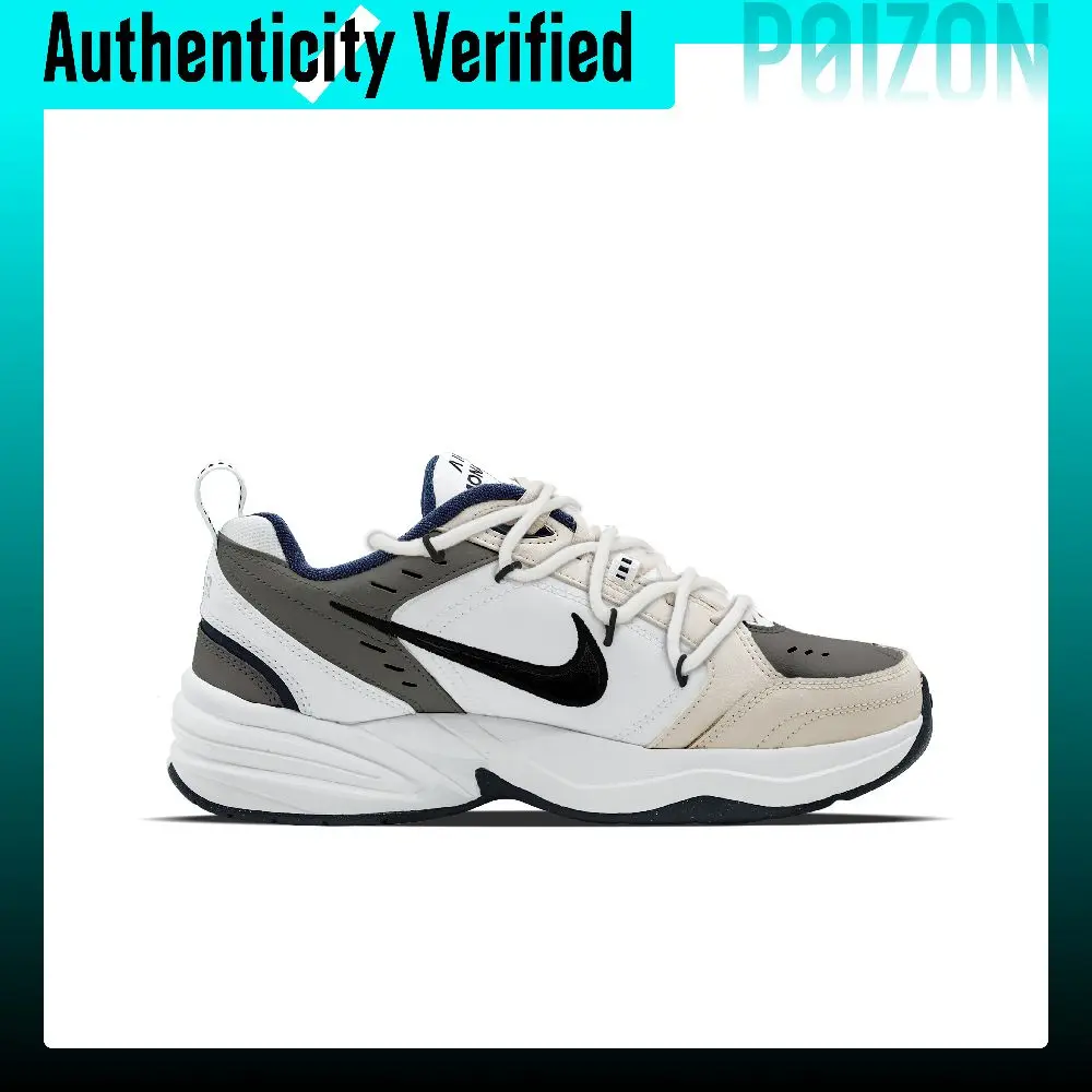 Nike Air Monarch 4 Abrasion Resistant Low top Chunky Sneakers Men's Blue White 415445-102（team437-）