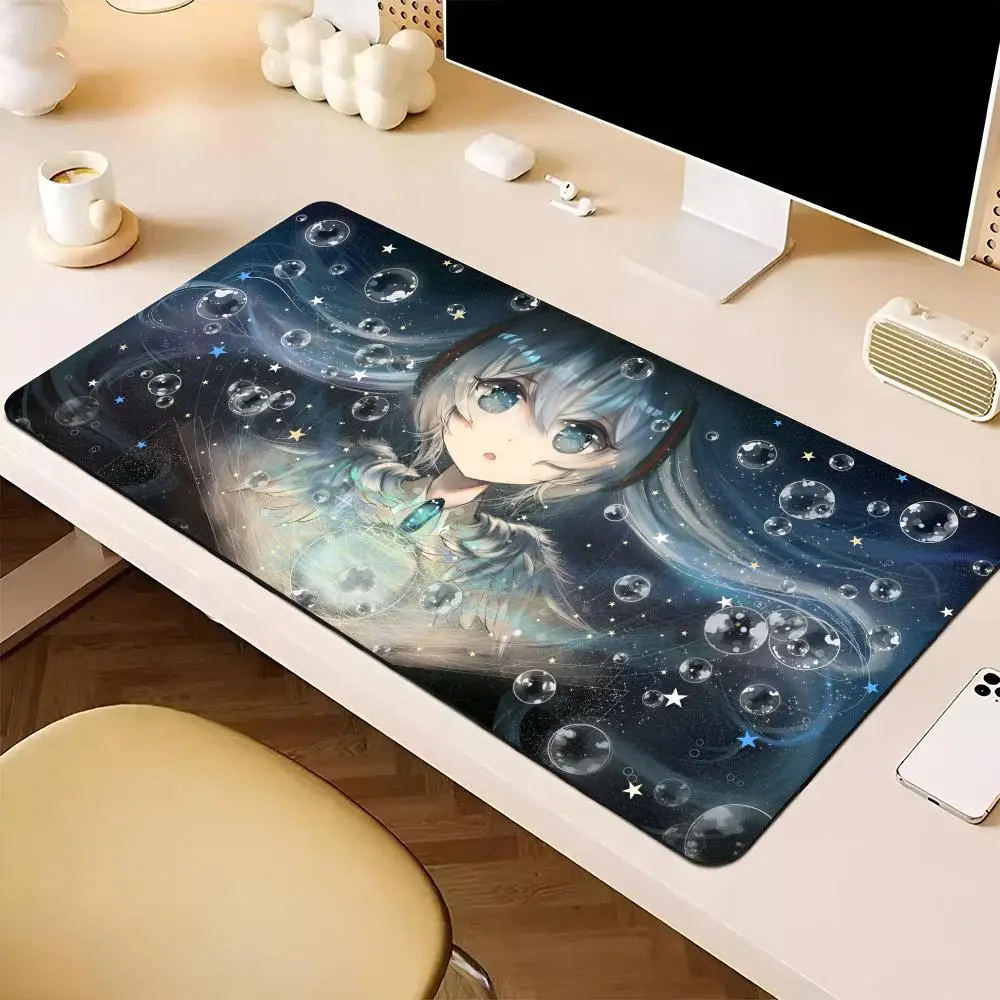 H-Hatsune Cute Miku Mouse Pad Waterproof Mat Natural Rubber Desk Rug PC Desk Mats Design