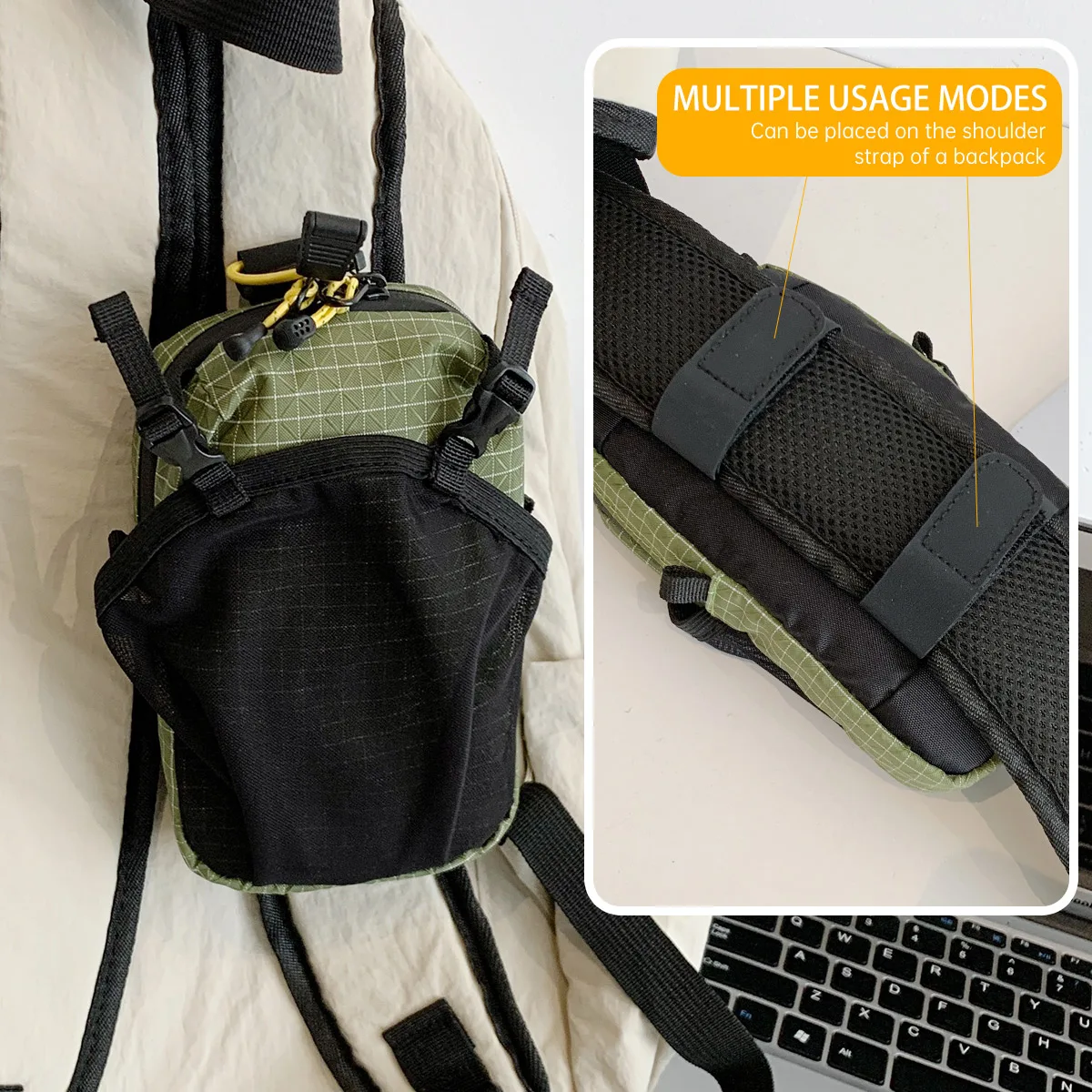 2026 New Multifunctional Crossbody Bag for Men, Chest Bag for Women, Casual Single/Double Shoulder Small Backpack, Fashionable Trendy Waist Bag for Students and Cycling