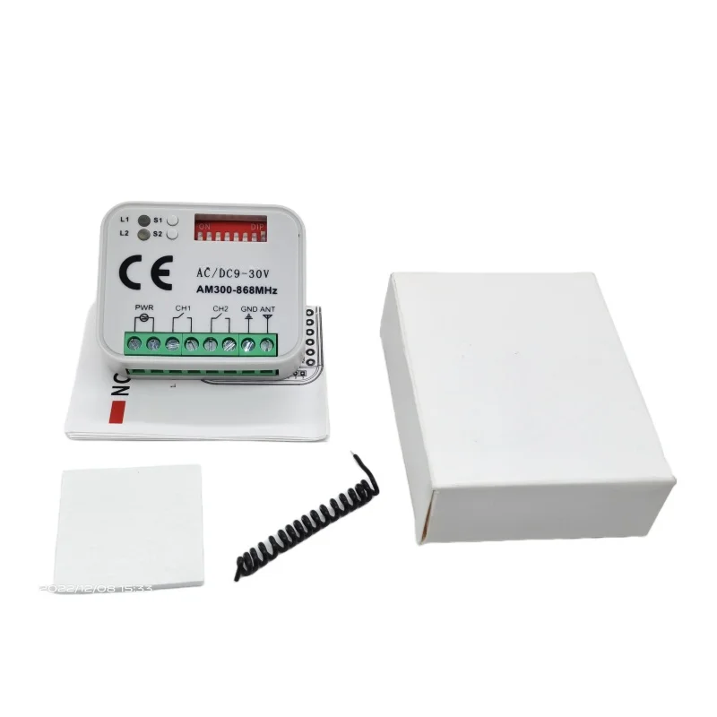 RF Wireless Multi Frequency 2 Channel Rolling Code Receiver for Garage Door & Gate