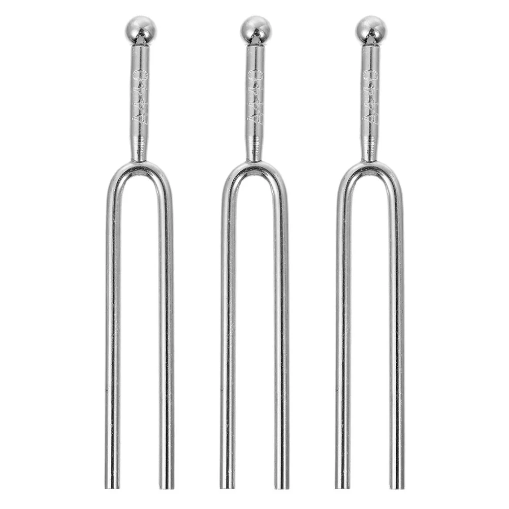 

3 Pcs Guitar Tuning Fork 440hz Forks Simple Professional Silver Musical Accessories Instrument Tune