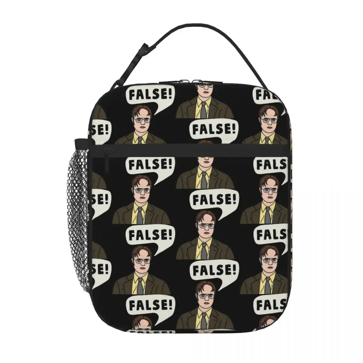 Dwight Schrute The Office False Quote Insulated Lunch Bags Portable Meal Container Thermal Bag Tote Lunch Box School Picnic