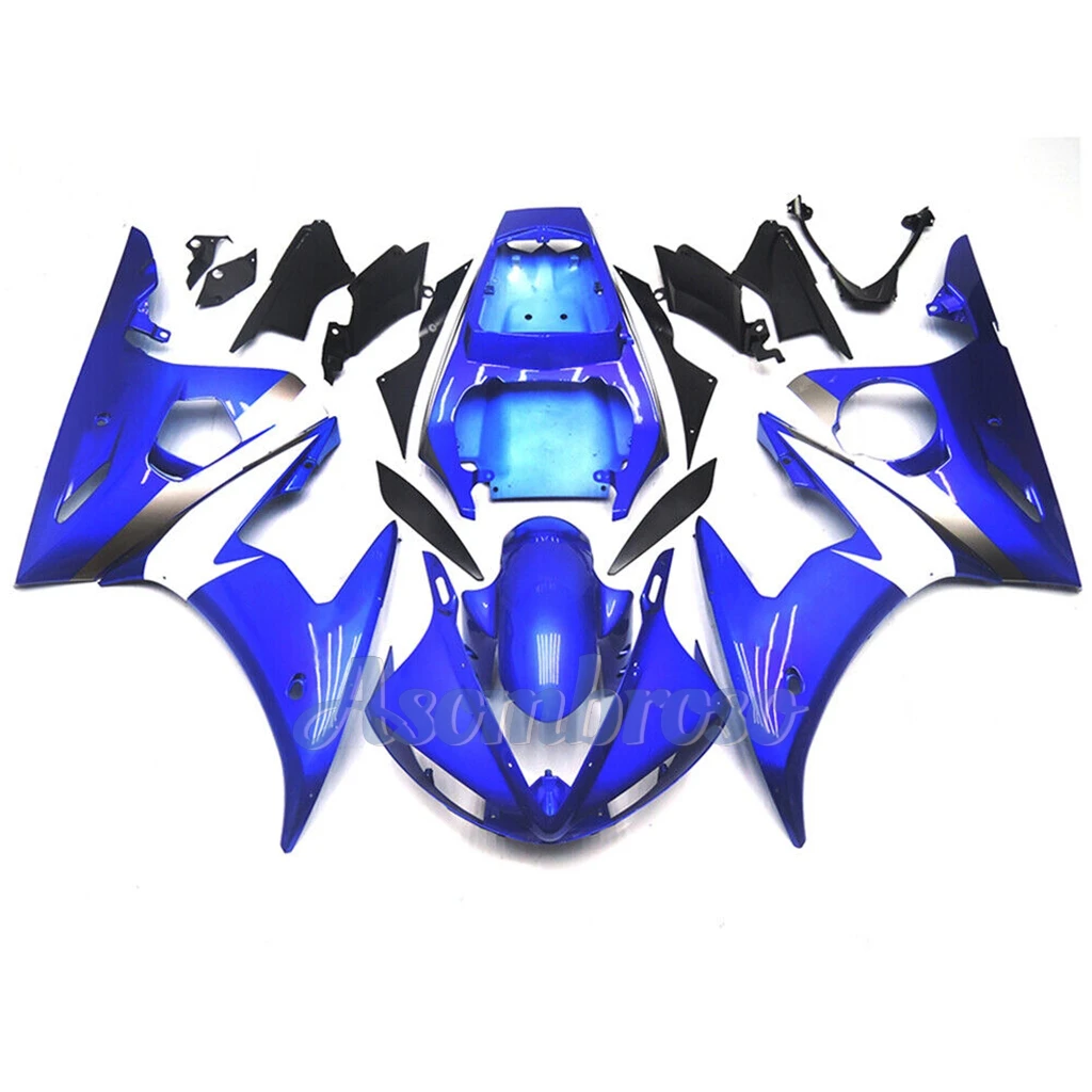 Fairing kit For Yamaha YZFR6 2003 2004 2005 YZF R6 YZF-R6 03 04 05 Sportbike ABS Injection Blue White Bodywork