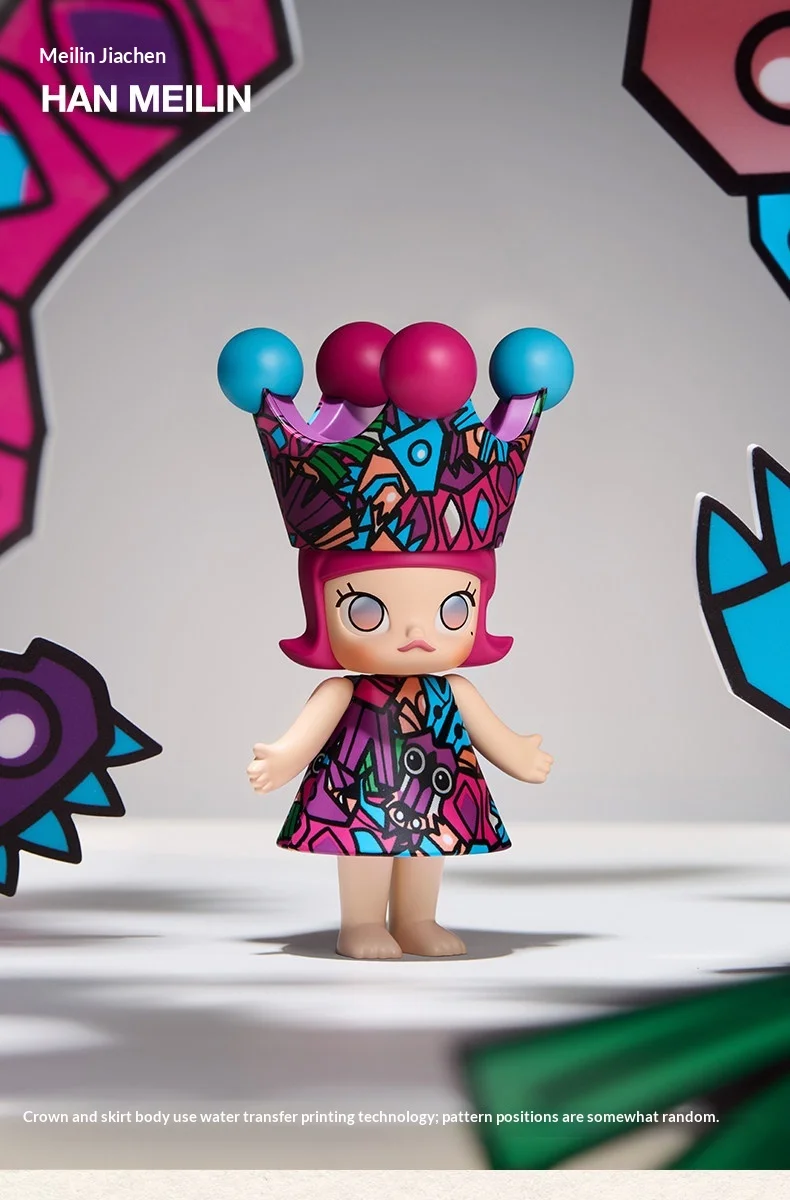 Original PopMart MEGA Royal Molly 100% Jubiläums-Blindbox Sammlerstück Kunstspielzeug Schreibtischdekoration Geschenk für Erwachsene Sammler – Detail 11