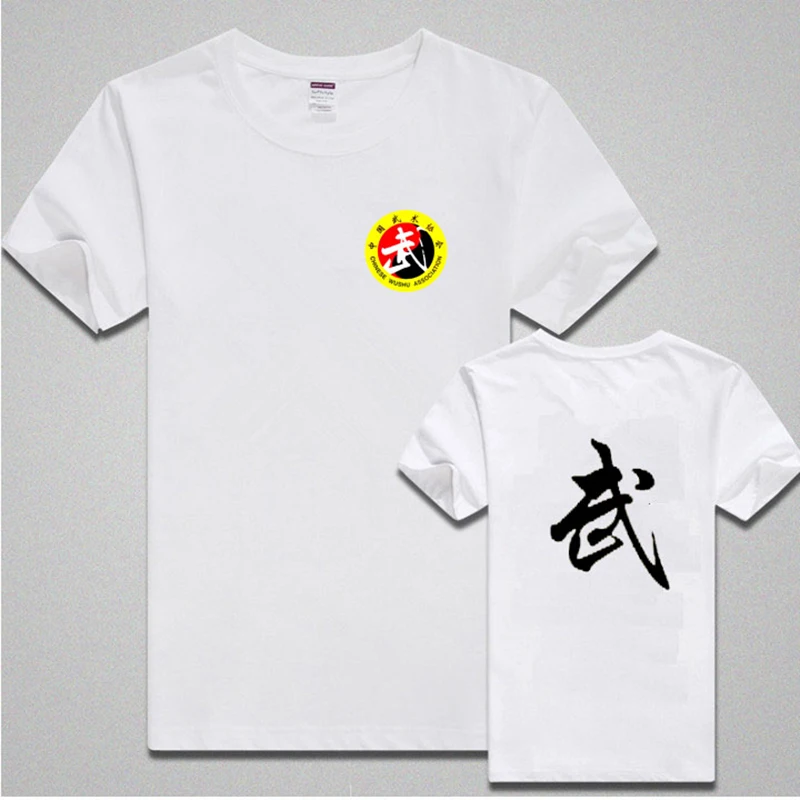 Martial Arts Clothing T-shirt Wing Chun Kung Fu Shirt Short-sleeved Shirt Classic Uniform Kung Fu Cotton Men shirt