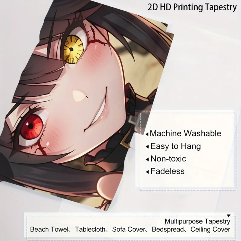 Tapestry Wall Hanging Tokisaki Kurumi Date A Live Anime Print for teen anime room wall backdrop decor