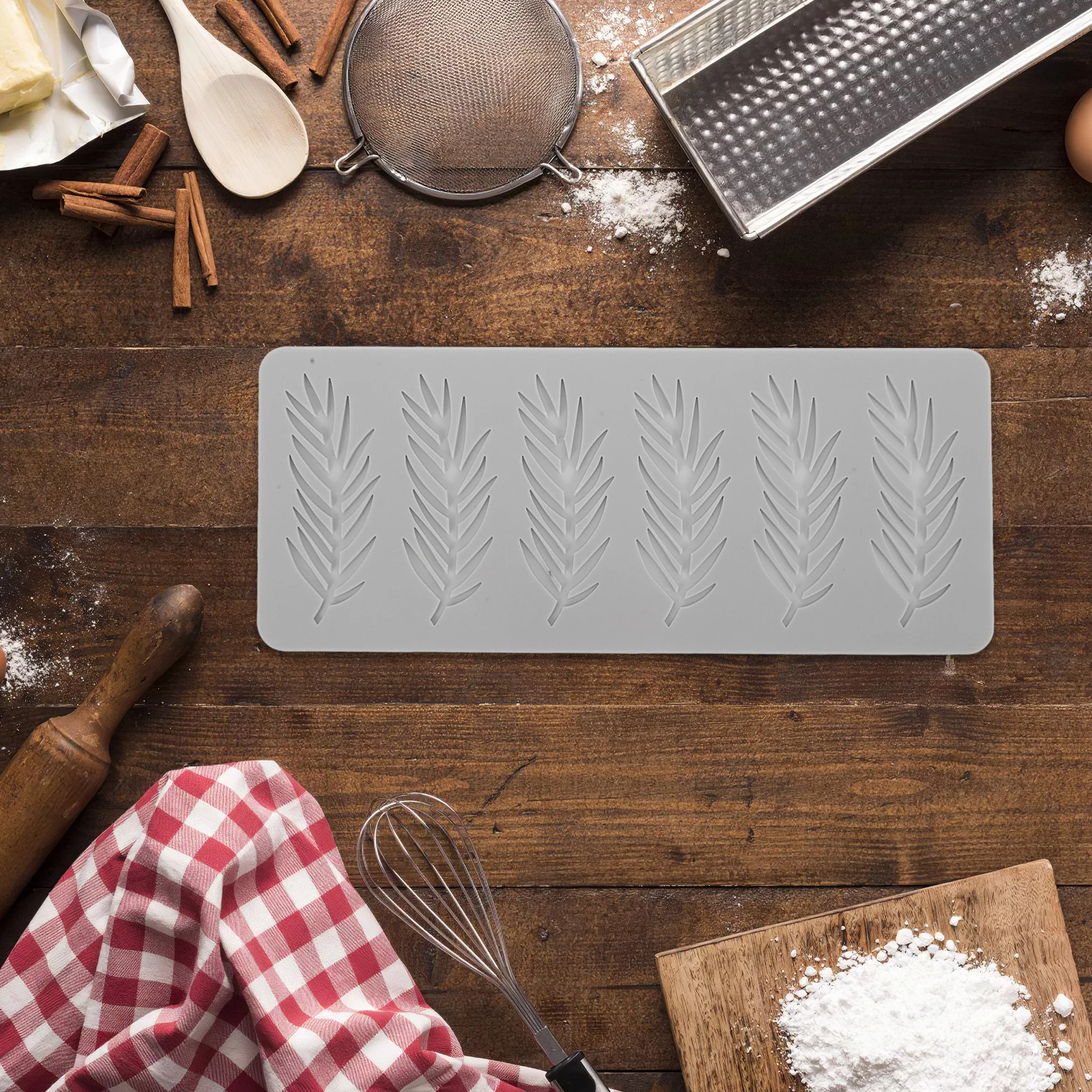 

Chocolate Candy Mold Baking Silicone Molds Fondant Hollow Leaf Large Fall Leaves Cake