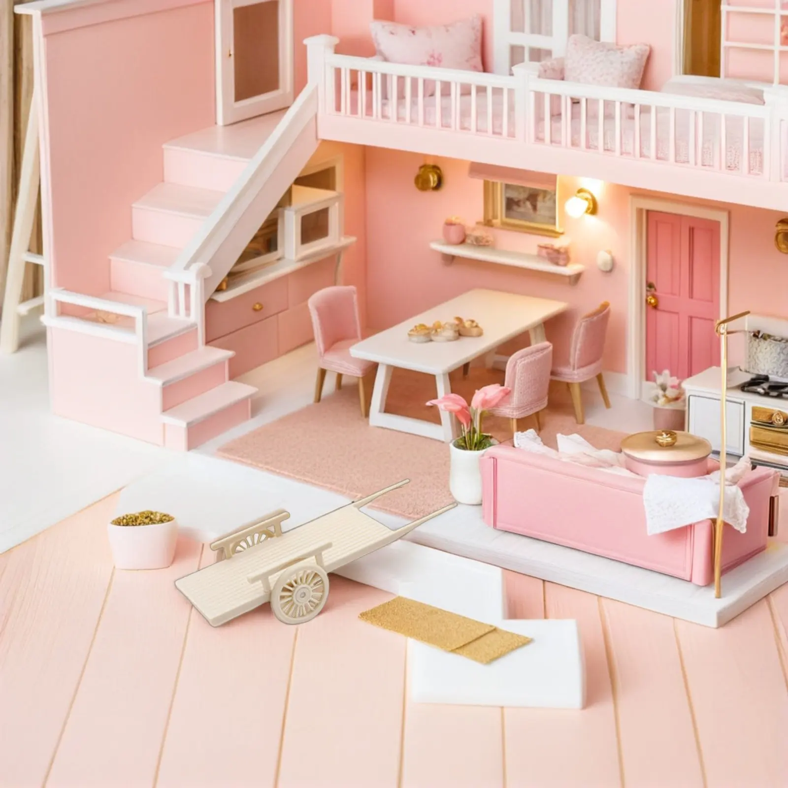 

Mini Tipper Miniature Farm Truck Ancient Village Simulation Resin Mini Dumper Dollhouse Farm Tools Fairy Garden Accessories