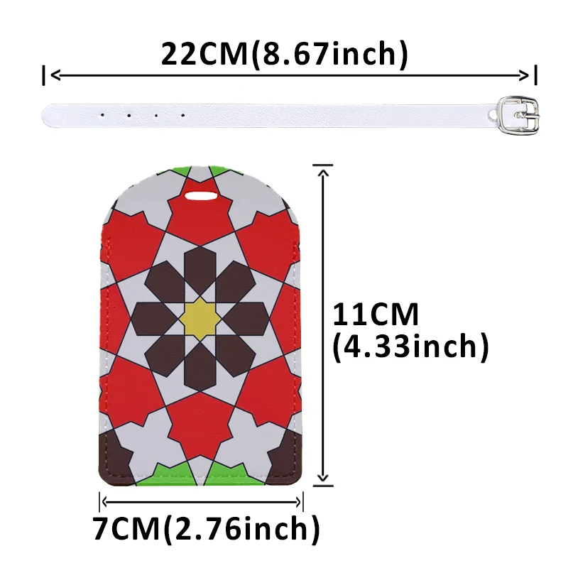 Geometric Art Luggage Tags Personalized Suitcase Tag Airplane Travel Useful Accessories Privacy Cover Luggage Label