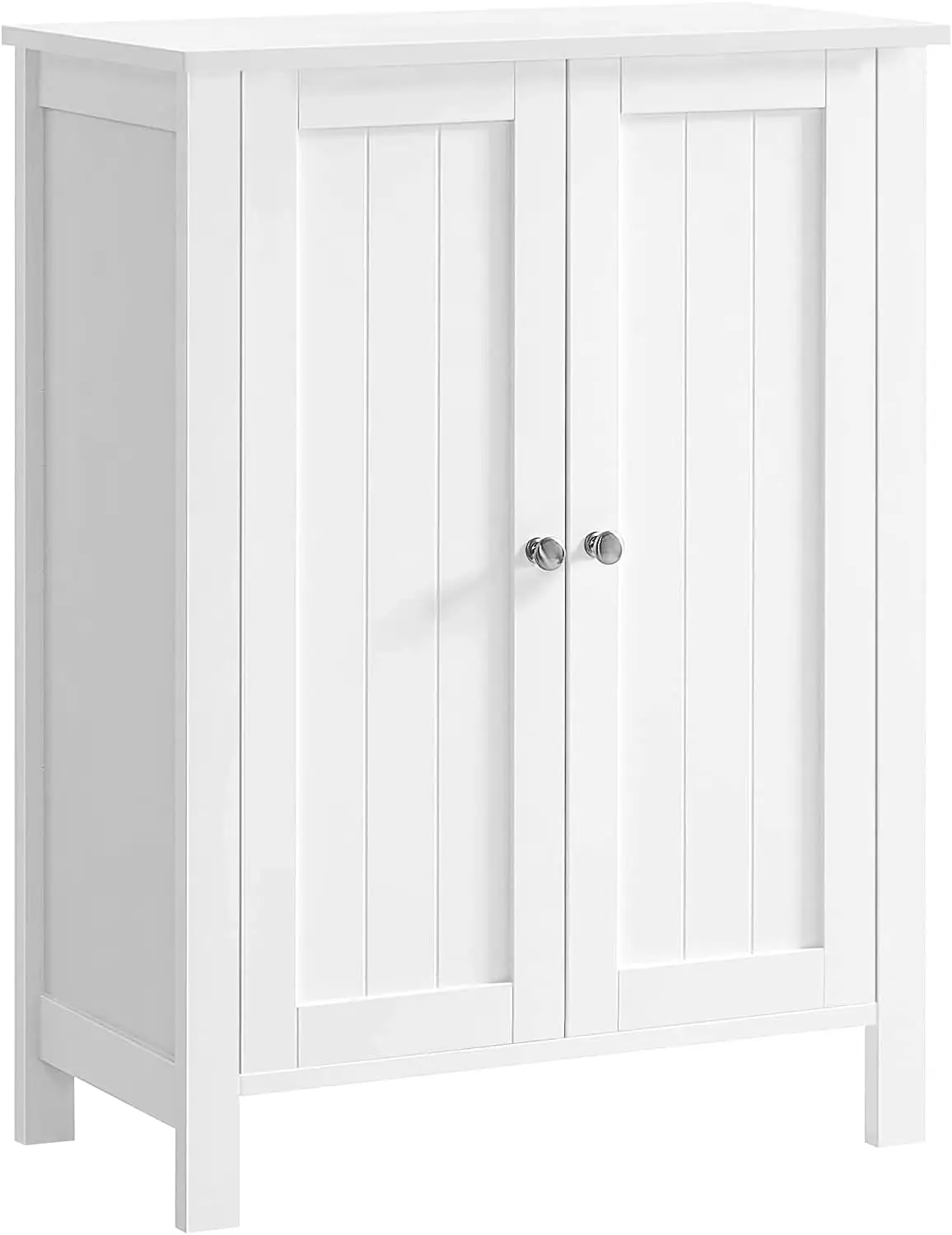 Bathroom Floor Storage Cabinet, Bathroom Storage Unit with 2 Adjustable Shelves, 11.8 x 23.6 x 31.5 Inches, White